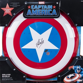 Stan Lee Autographed Captain America Metal Shield (Stan Lee Holo)